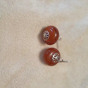 Tortoiseshell Cobochon Earrings